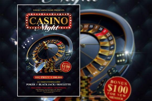 Black Casino Night Poster Template: Your High-Stakes Design Solution