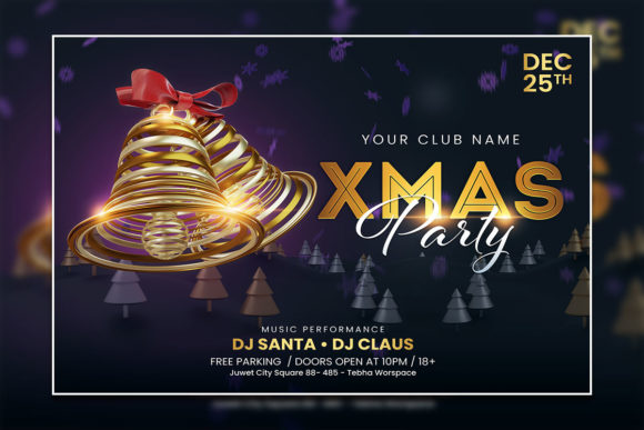 Design a Festive Christmas Party Invitation Template