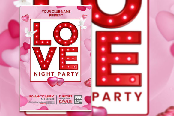 Modern Love Night Party Poster Template: A Designer's Guide to Effortless Valentine's Branding